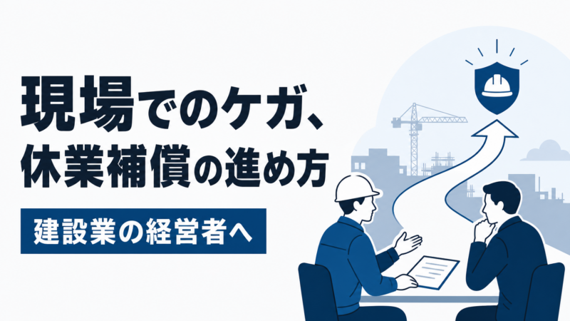 労災の休業補償｜建設業の現場で従業員がケガをしたときの申請・金額