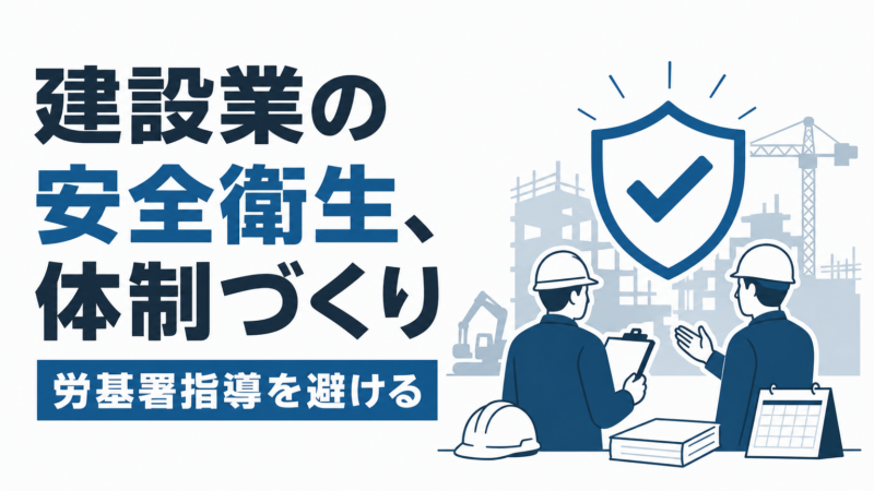 建設業の安全衛生｜中小建設業が整える法定体制と労基署指導を避ける実務